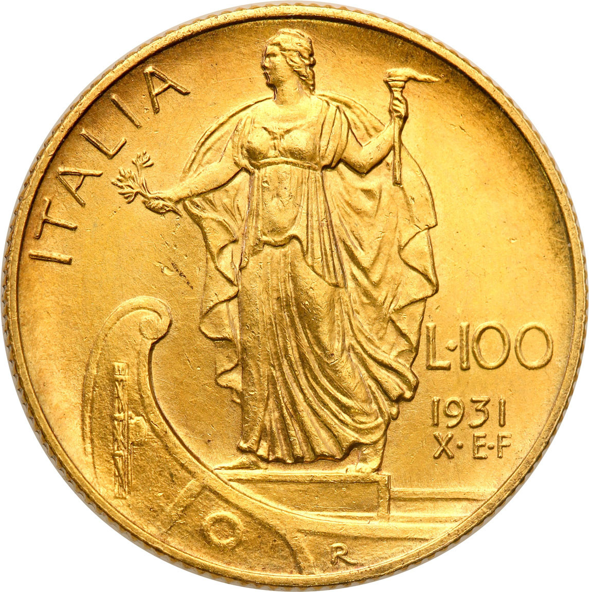 Włochy. 1 Vittorio Emanuele III (1900-1946) 100 lirów 1931-X, Rzym